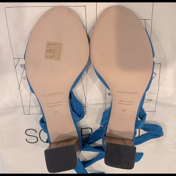 Sclaranndis RAVELLO Sandal Color: Azure Kid Suede - Size - 6US - Picture 9 of 11